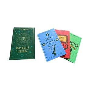 Hogwarts Library Harry Potter Hardcover 3 Book SET Collection JK Rowling.